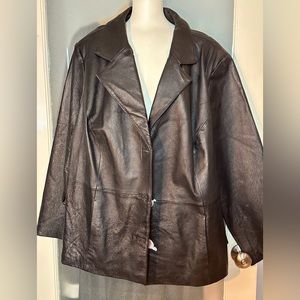 Jessica London leather jacket size 28